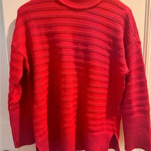 LOFT Vibrant Red Knit Sweater